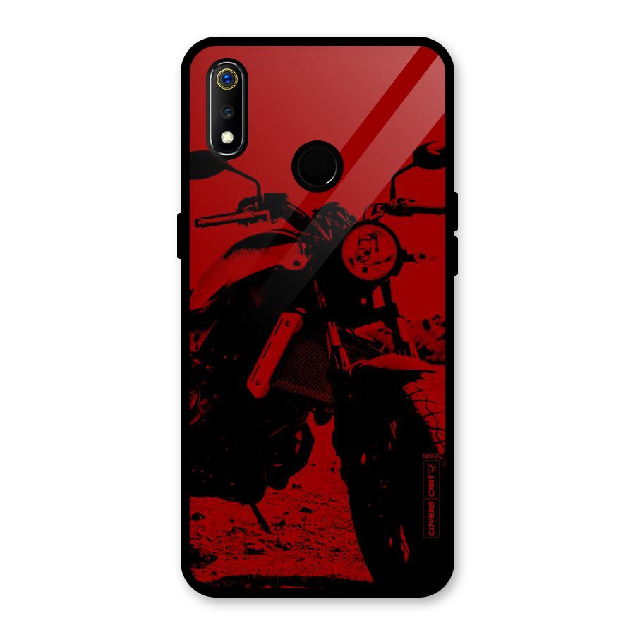 Stylish Ride Red Glass Back Case for Realme 3