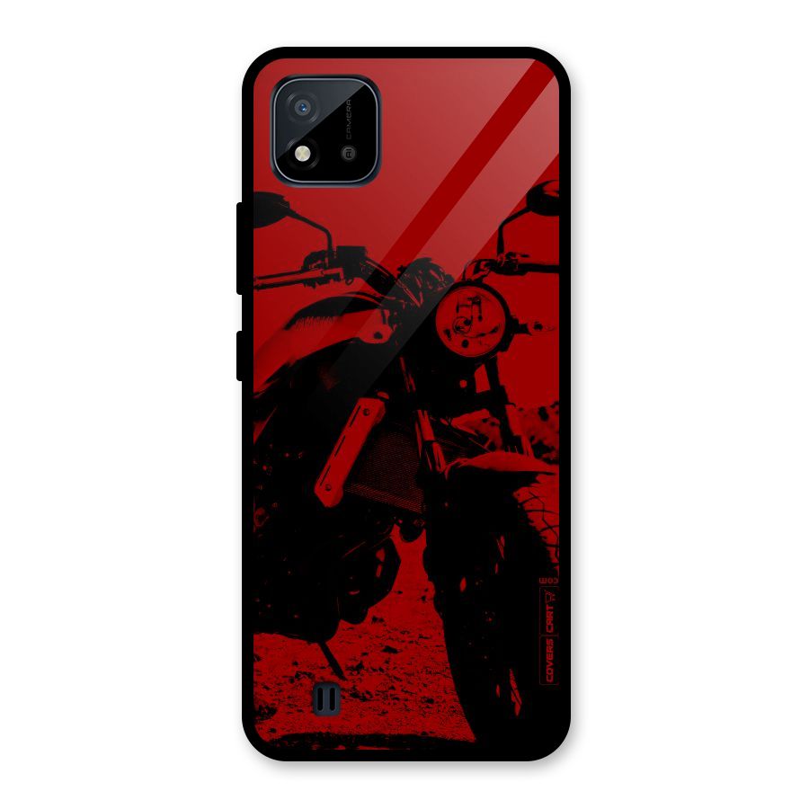 Stylish Ride Red Glass Back Case for Realme C11 2021