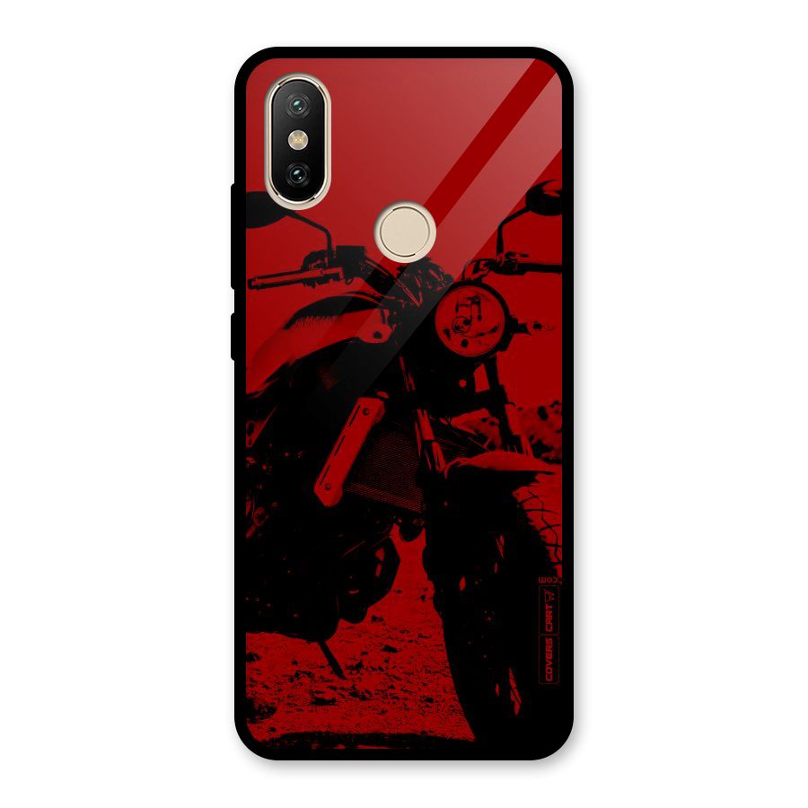 Stylish Ride Red Glass Back Case for Redmi A2