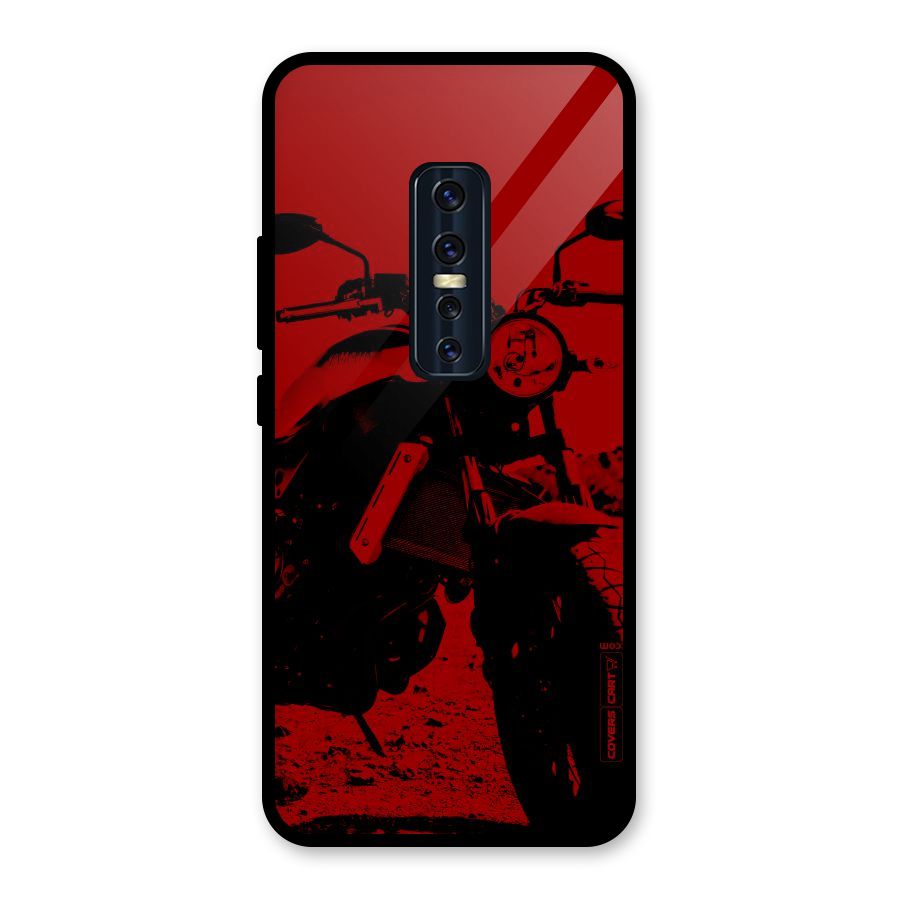 Stylish Ride Red Glass Back Case for Vivo V17 Pro