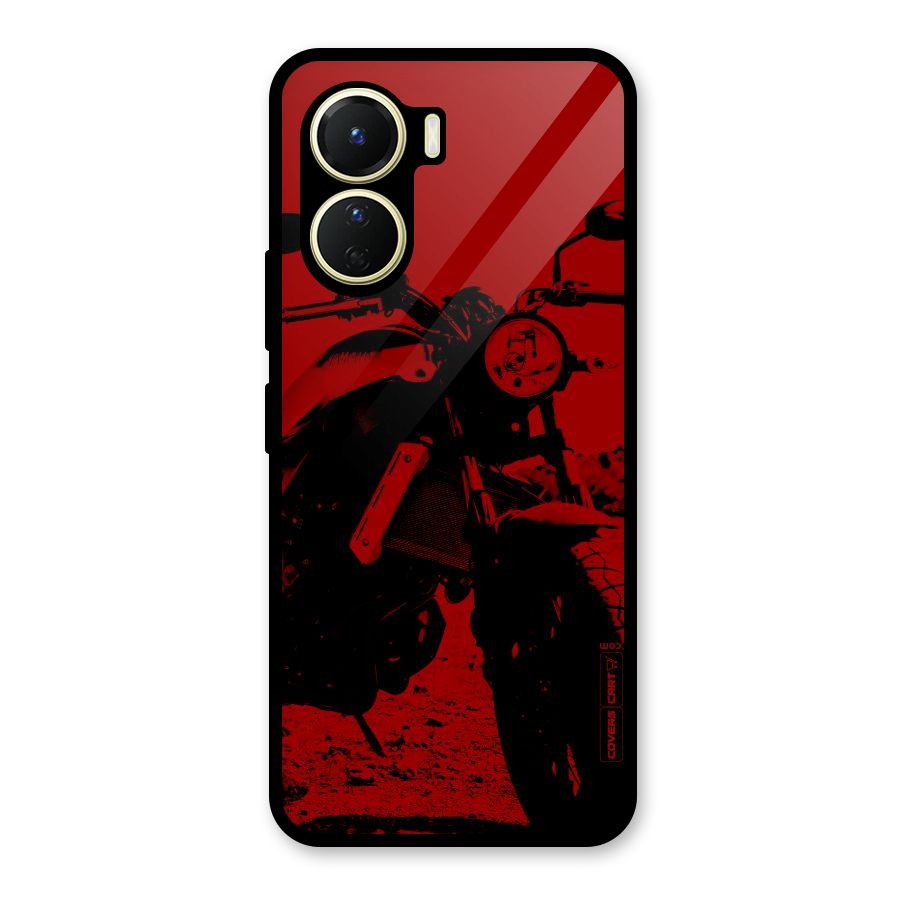 Stylish Ride Red Glass Back Case for Vivo Y56
