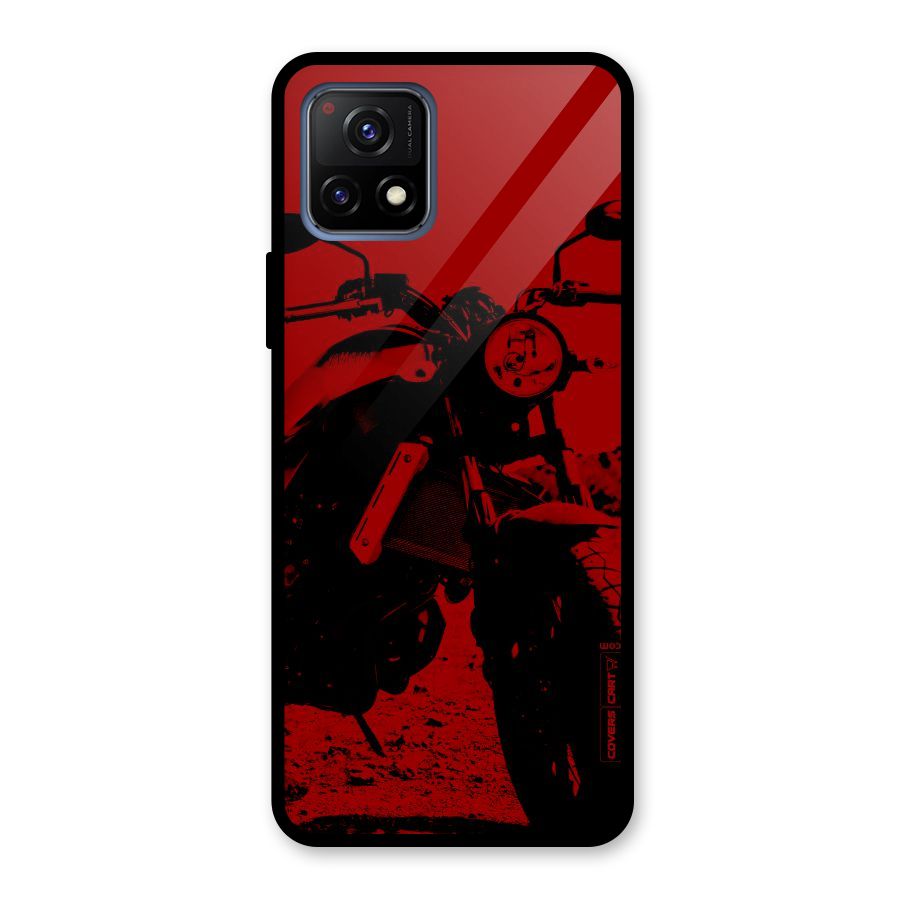 Stylish Ride Red Glass Back Case for Vivo Y72 5G
