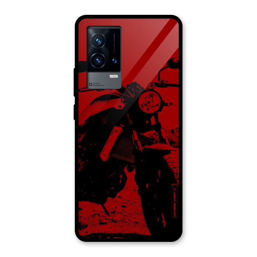 Stylish Ride Red Glass Back Case for iQOO 9 5G