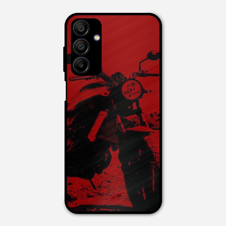 Stylish Ride Red Metal Back Case for Galaxy A15 5G