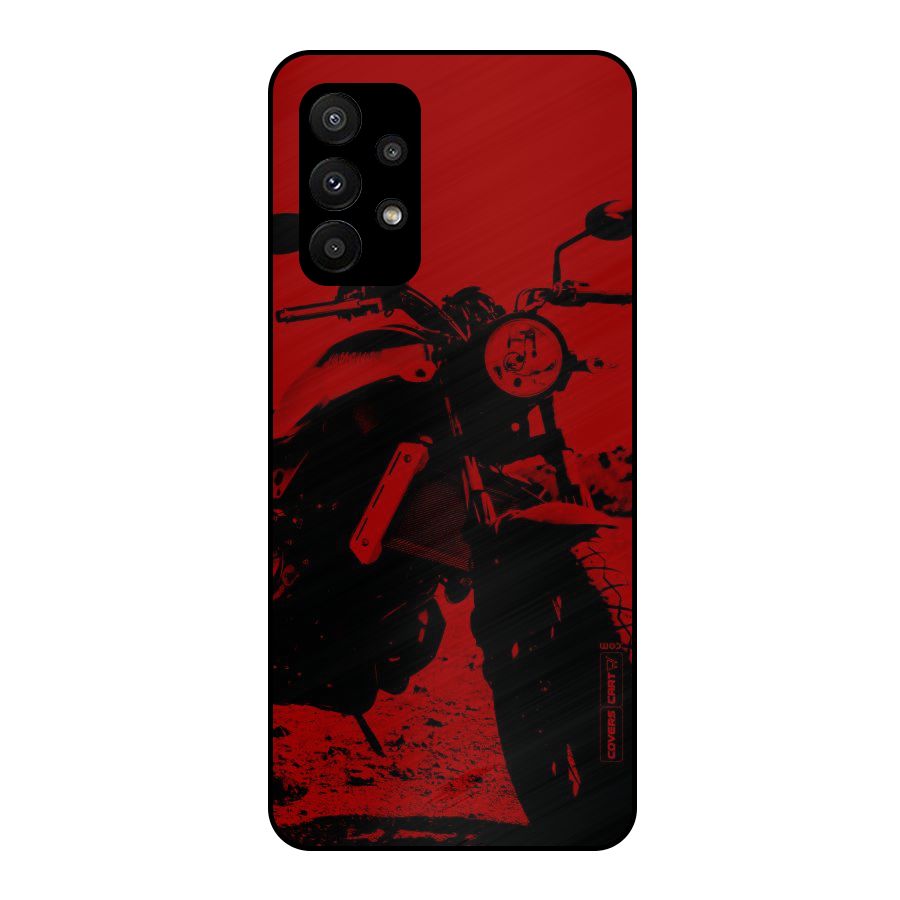 Stylish Ride Red Metal Back Case for Galaxy A23