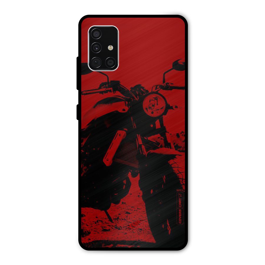 Stylish Ride Red Metal Back Case for Galaxy A51