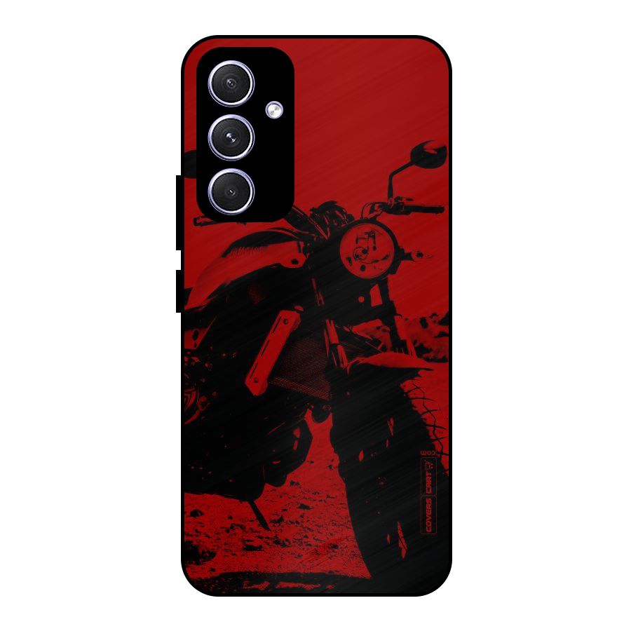 Stylish Ride Red Metal Back Case for Galaxy A54