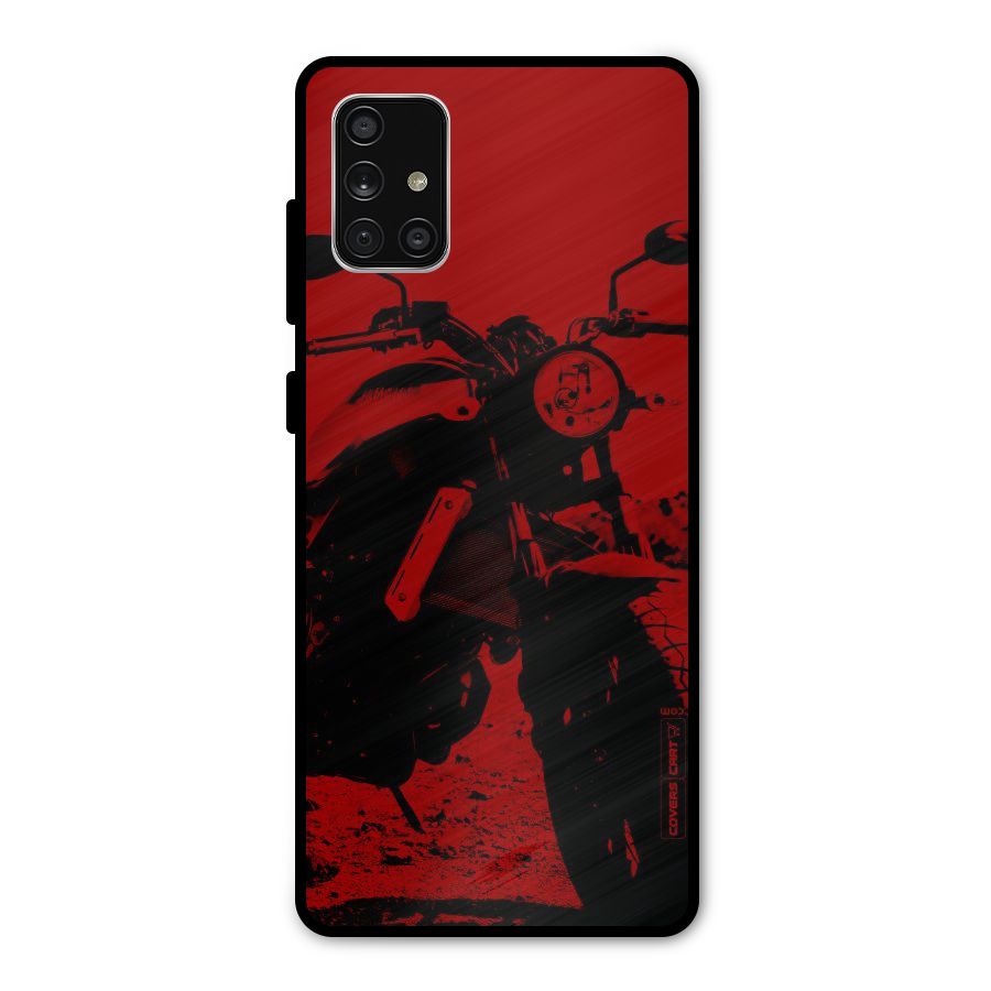 Stylish Ride Red Metal Back Case for Galaxy A71