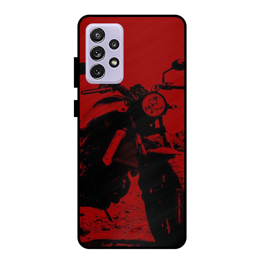 Stylish Ride Red Metal Back Case for Galaxy A72