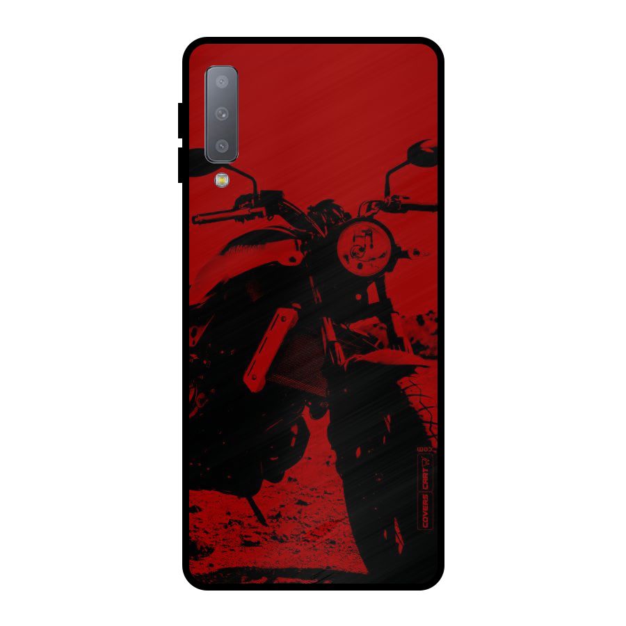 Stylish Ride Red Metal Back Case for Galaxy A7 (2018)
