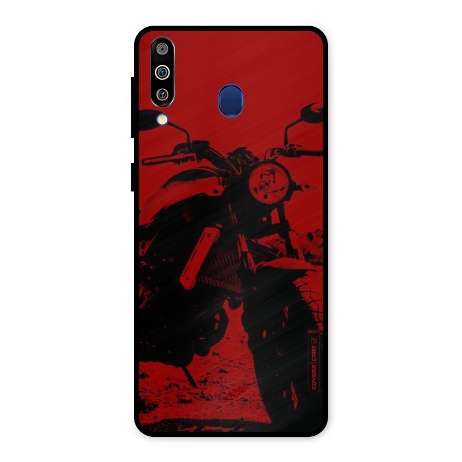 Stylish Ride Red Metal Back Case for Galaxy M30