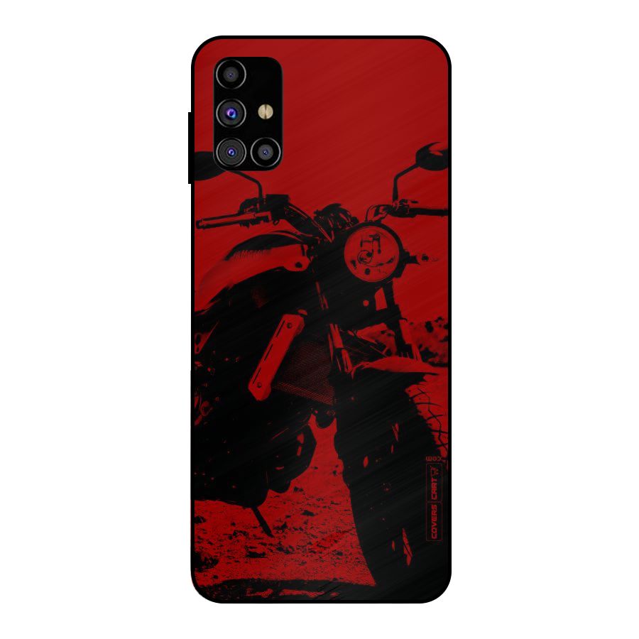 Stylish Ride Red Metal Back Case for Galaxy M31s