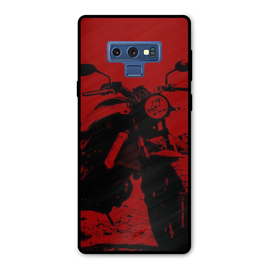 Stylish Ride Red Metal Back Case for Galaxy Note 9