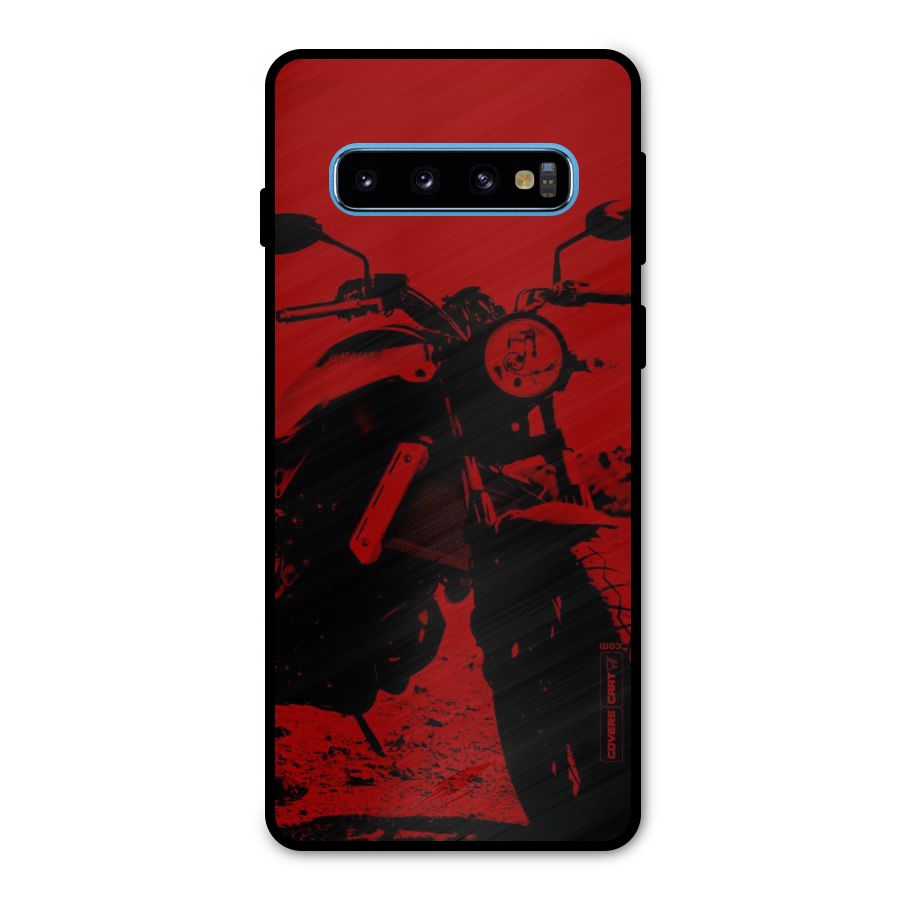 Stylish Ride Red Metal Back Case for Galaxy S10
