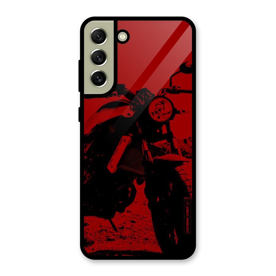 Stylish Ride Red Metal Back Case for Galaxy S21 FE 5G (2023)
