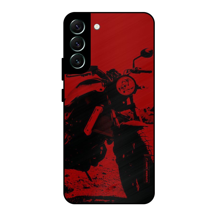 Stylish Ride Red Metal Back Case for Galaxy S22 Plus 5G