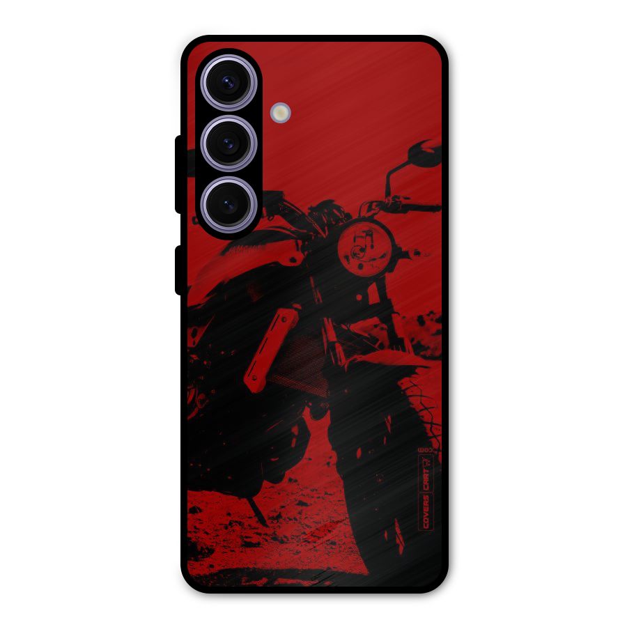 Stylish Ride Red Metal Back Case for Galaxy S24