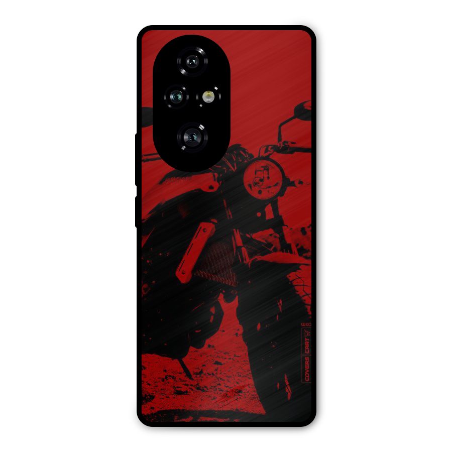 Stylish Ride Red Metal Back Case for Honor 200 Pro