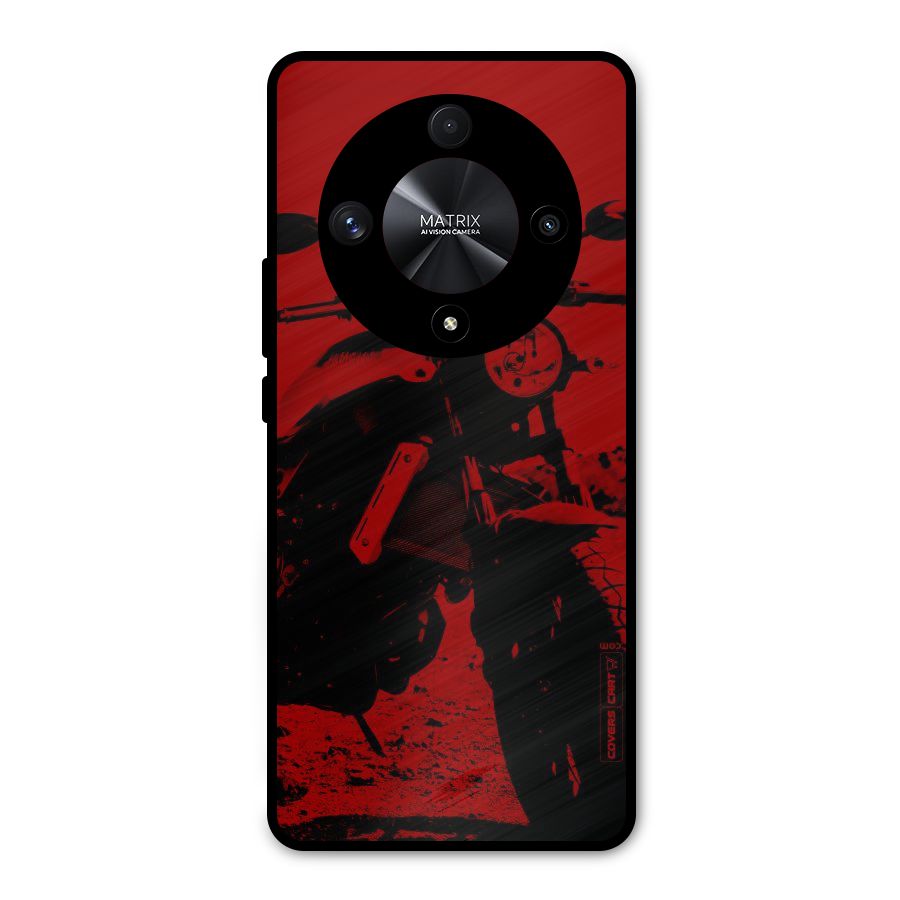 Stylish Ride Red Metal Back Case for Honor X9b