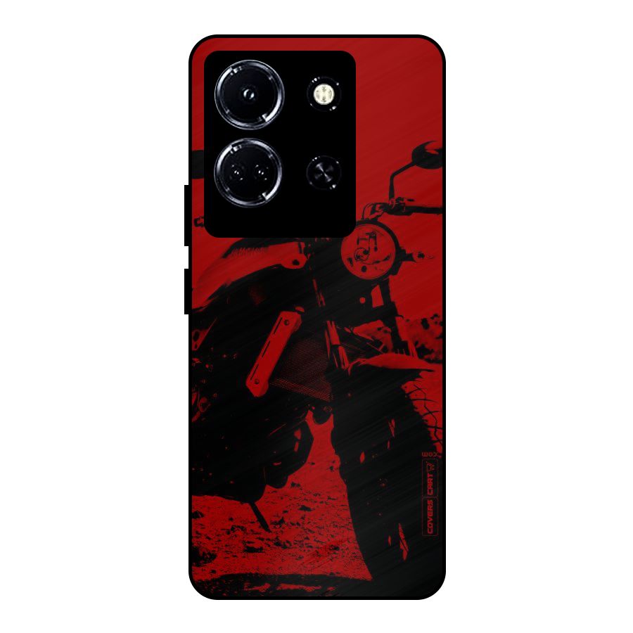 Stylish Ride Red Metal Back Case for Infinix Note 30 5G