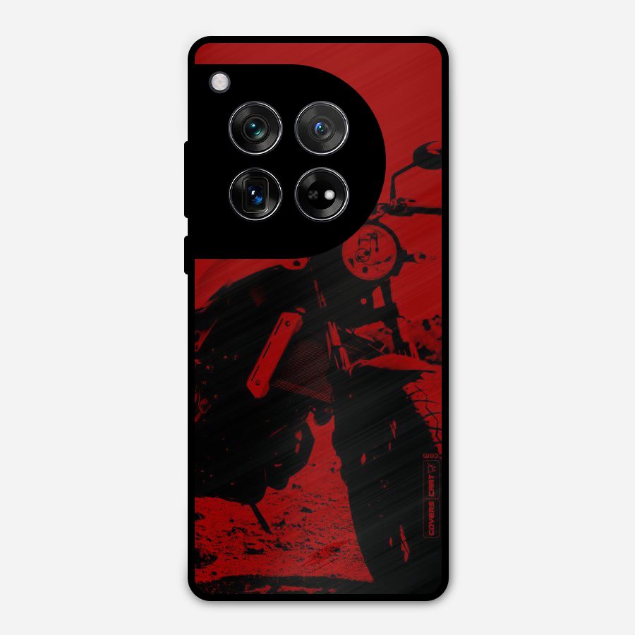 Stylish Ride Red Metal Back Case for OnePlus 12