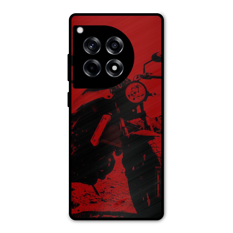 Stylish Ride Red Metal Back Case for OnePlus 12R
