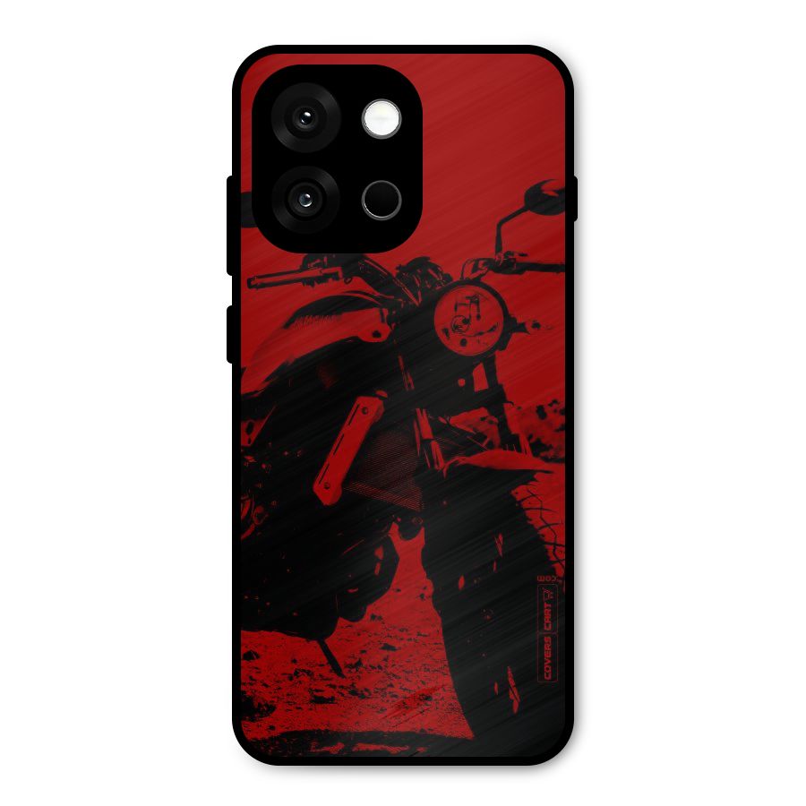 Stylish Ride Red Metal Back Case for OnePlus 13s