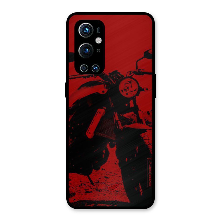 Stylish Ride Red Metal Back Case for OnePlus 9 Pro