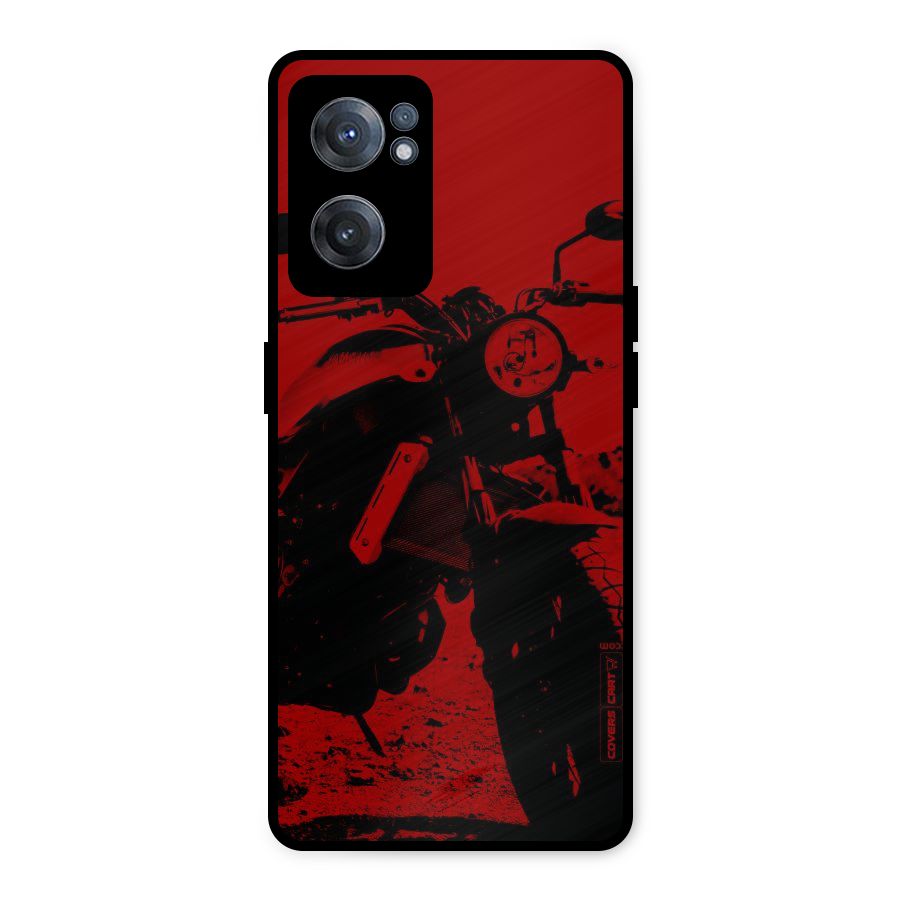 Stylish Ride Red Metal Back Case for OnePlus Nord CE 2 5G