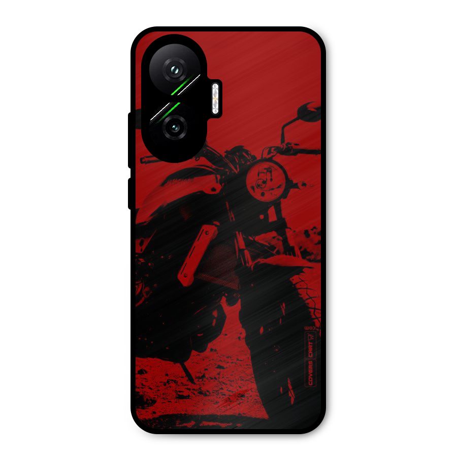 Stylish Ride Red Metal Back Case for Poco F7