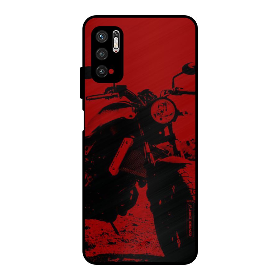 Stylish Ride Red Metal Back Case for Poco M3 Pro 5G