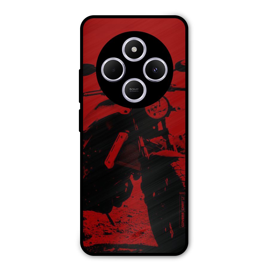 Stylish Ride Red Metal Back Case for Poco M7