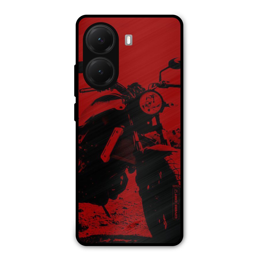 Stylish Ride Red Metal Back Case for Poco X7 Pro
