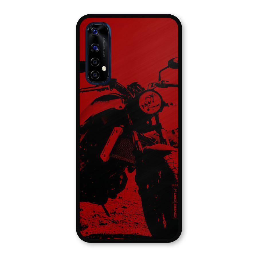 Stylish Ride Red Metal Back Case for Realme 7