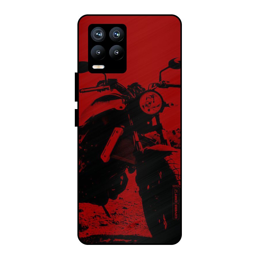 Stylish Ride Red Metal Back Case for Realme 8 Pro