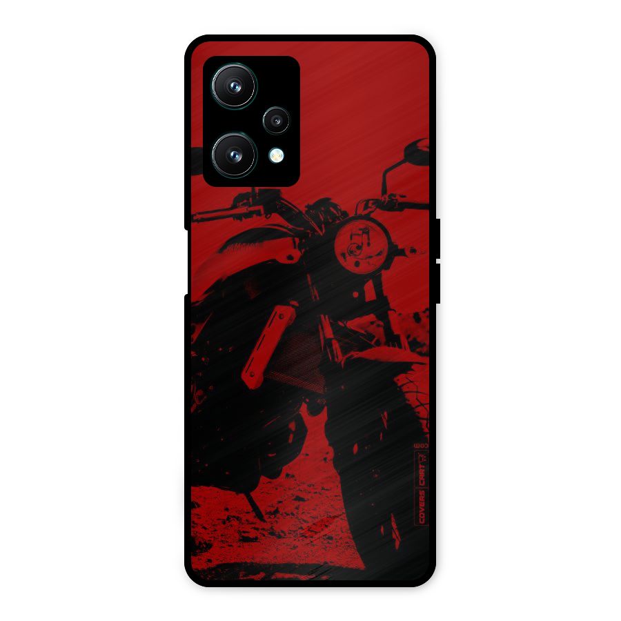 Stylish Ride Red Metal Back Case for Realme 9 Pro 5G