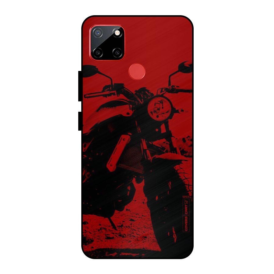 Stylish Ride Red Metal Back Case for Realme C12