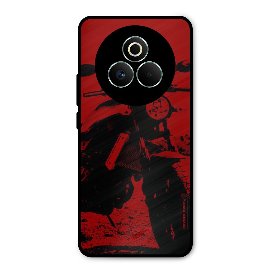 Stylish Ride Red Metal Back Case for Realme P3 Pro