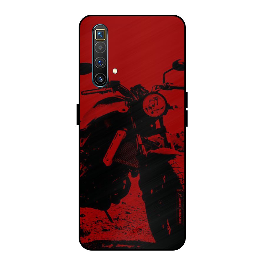 Stylish Ride Red Metal Back Case for Realme X3