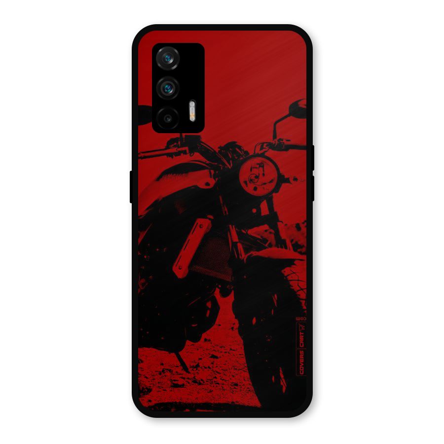 Stylish Ride Red Metal Back Case for Realme X7 Max