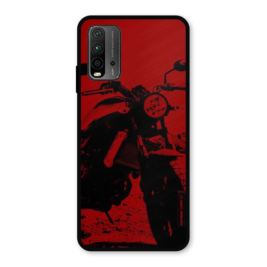 Stylish Ride Red Metal Back Case for Redmi 9 Power