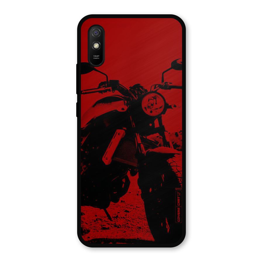 Stylish Ride Red Metal Back Case for Redmi 9i