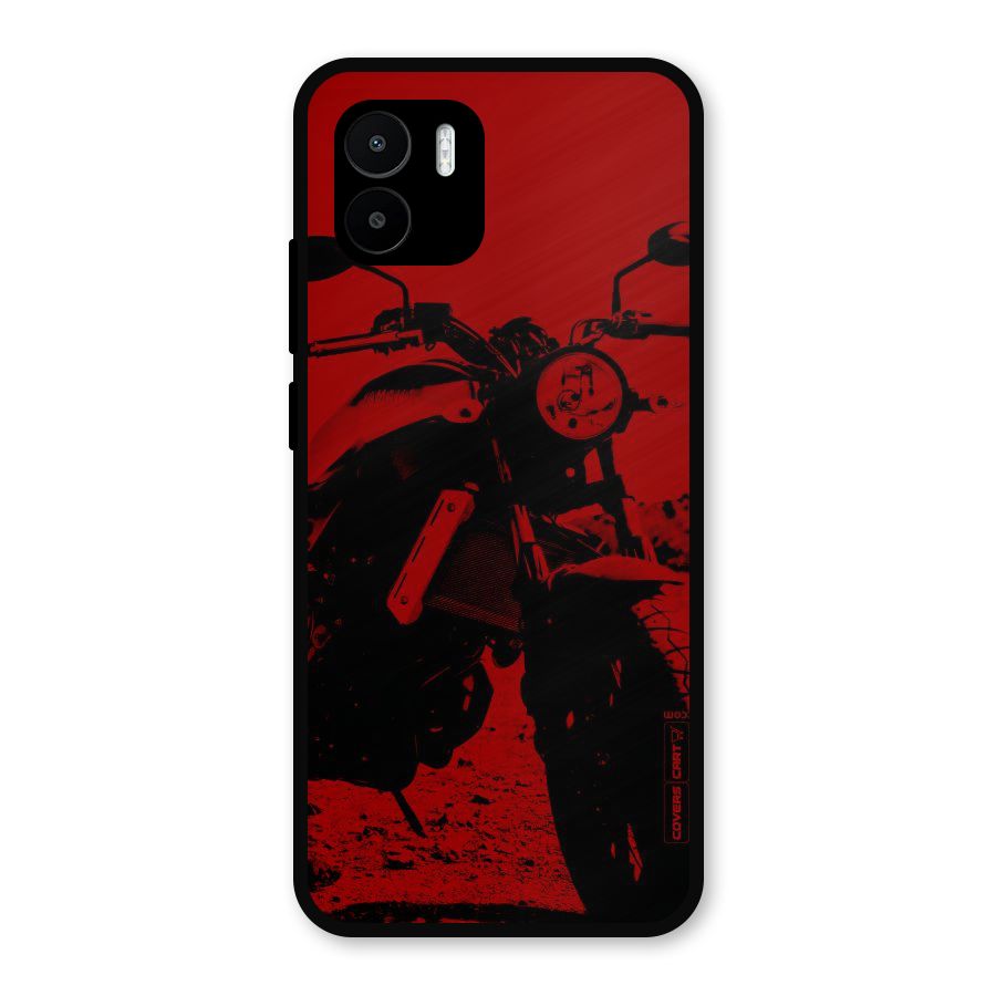 Stylish Ride Red Metal Back Case for Redmi A2