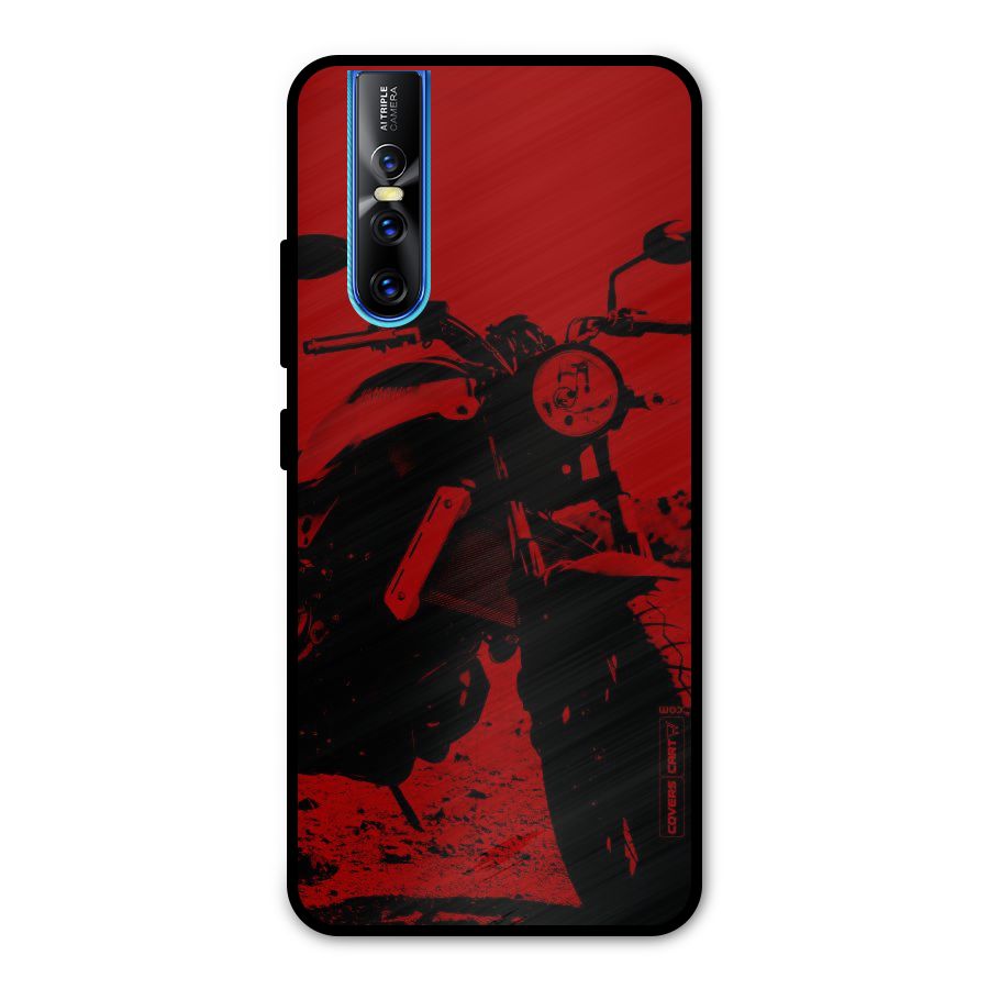Stylish Ride Red Metal Back Case for Vivo V15 Pro