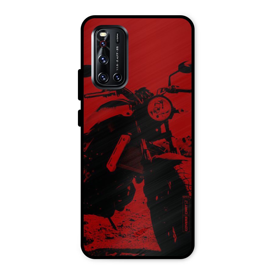Stylish Ride Red Metal Back Case for Vivo V19