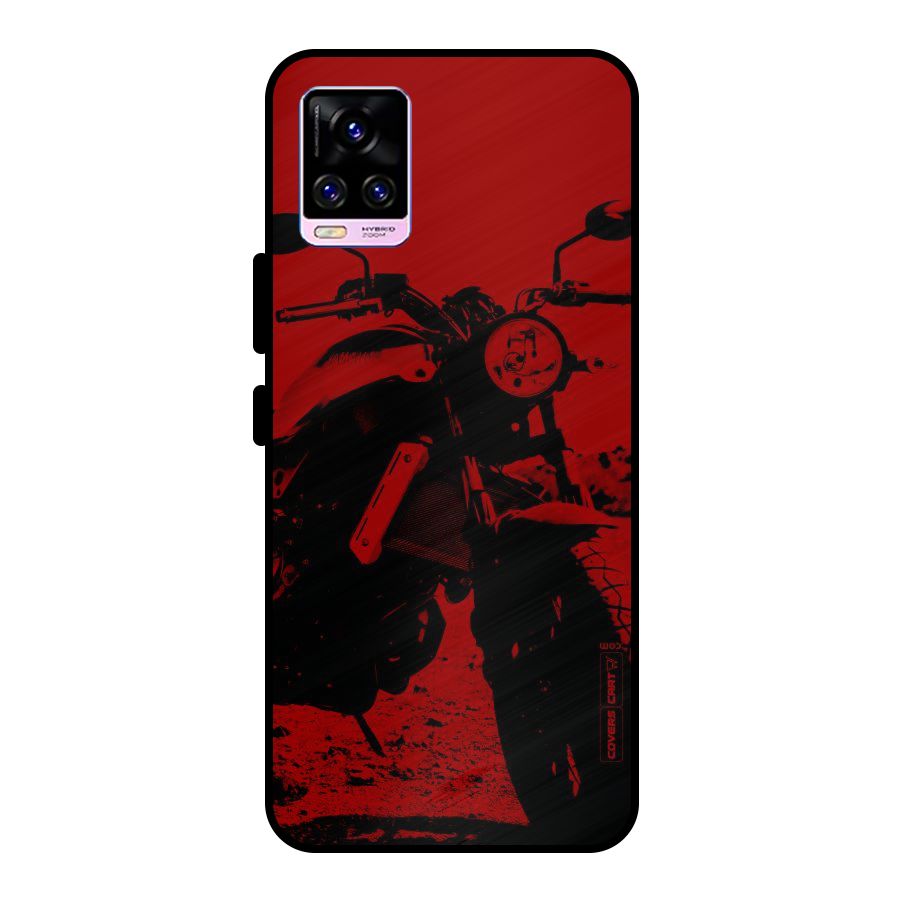 Stylish Ride Red Metal Back Case for Vivo V20 Pro