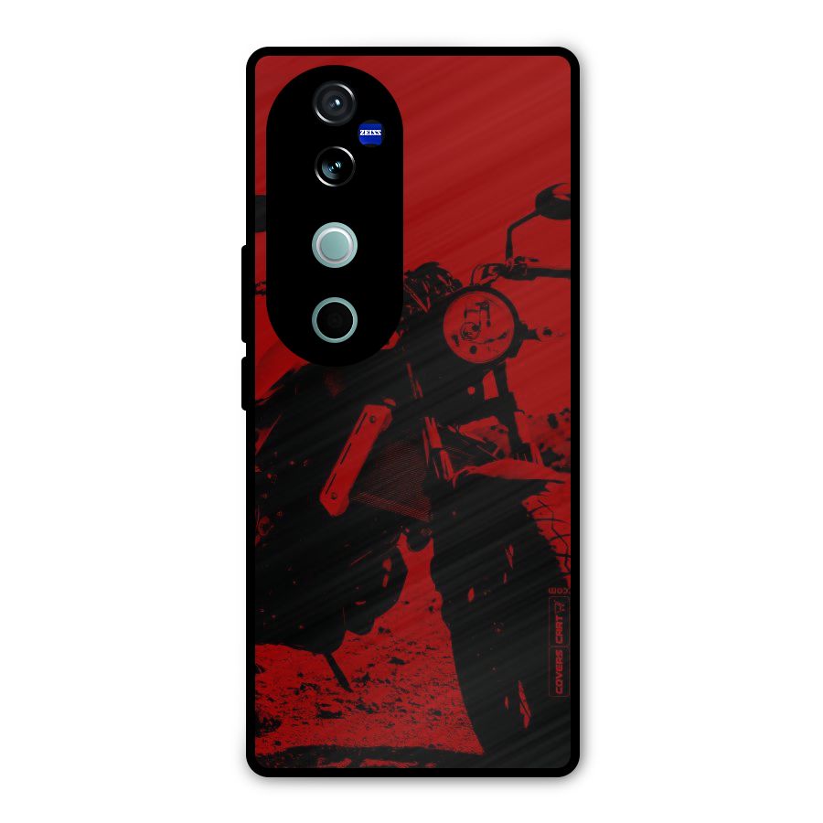 Stylish Ride Red Metal Back Case for Vivo V40