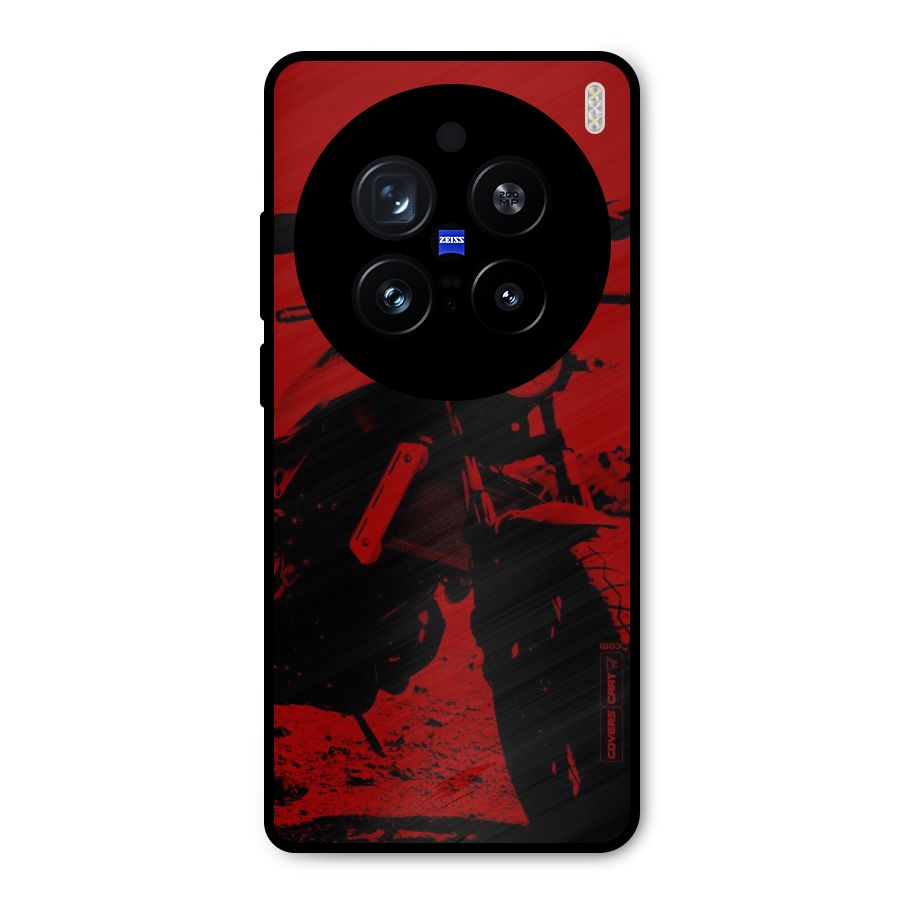 Stylish Ride Red Metal Back Case for Vivo X200 Pro