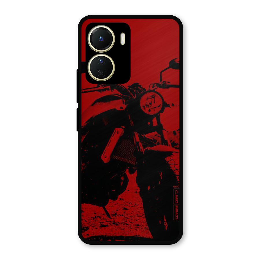 Stylish Ride Red Metal Back Case for Vivo Y16