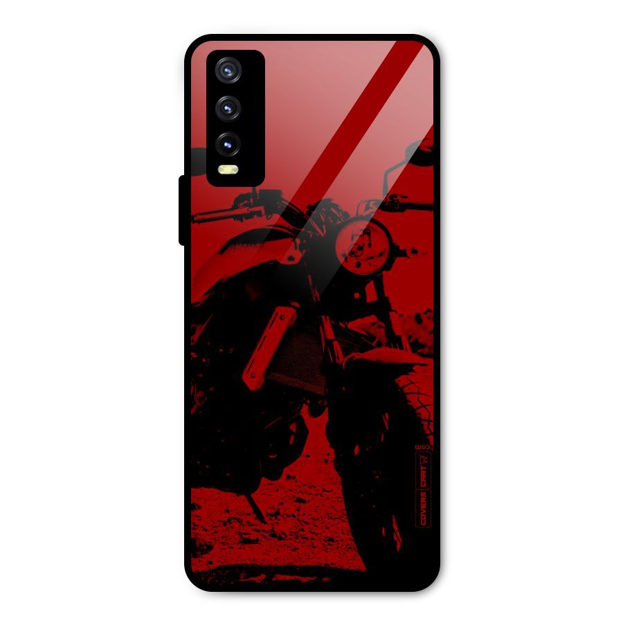 Stylish Ride Red Metal Back Case for Vivo Y20